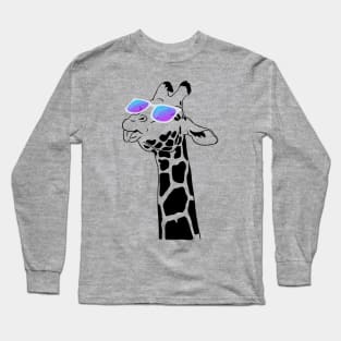 Funny Giraffe with Sunglasses Long Sleeve T-Shirt